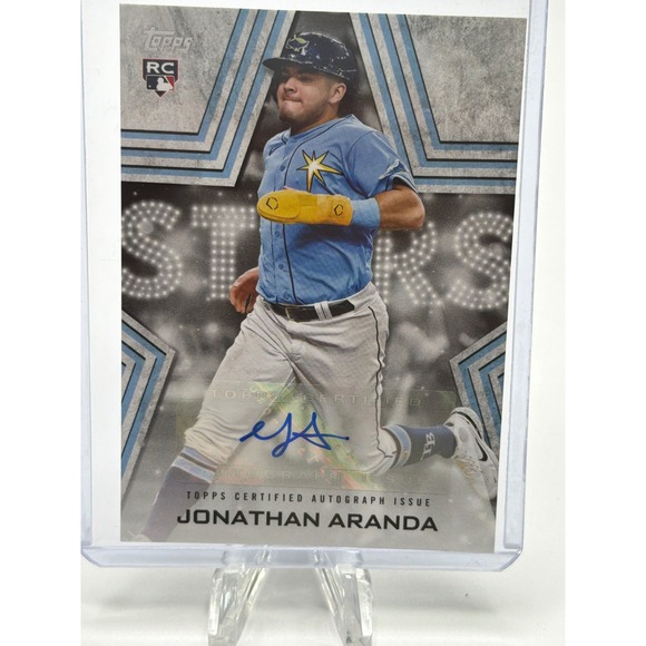 2023 Topps Jonathan Aranda Rookie Auto Baseball Stars BSA-JAR Tampa Bay Rays RC - Picture 1 of 2